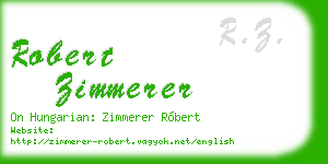 robert zimmerer business card