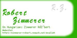 robert zimmerer business card